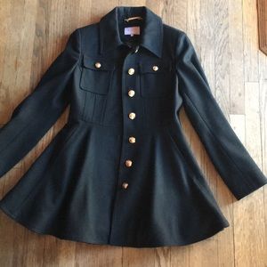 Laundry by Shelli Segal Black Pea Coat